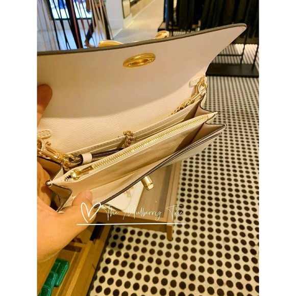 NWT Coach F72903 Chain Crossbody with Crystal Bow Turnlock Leather Org $298 - Picture 9 of 10